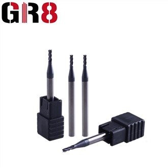 2 বাঁশি সমতল মাইক্রো-ব্যাস মিলিং কাটার